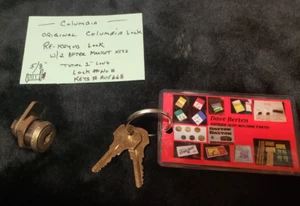 ORIGINAL Re-keyed Columbia LOCK 5/8" WITH 2 MATCHING Aftermarket KEYS #AUE668 - Picture 1 of 5