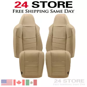 2002-2007 For Ford F250 F350 Super Duty Lariat Driver & Passenger Seat Cover Tan - Bild 1 von 12