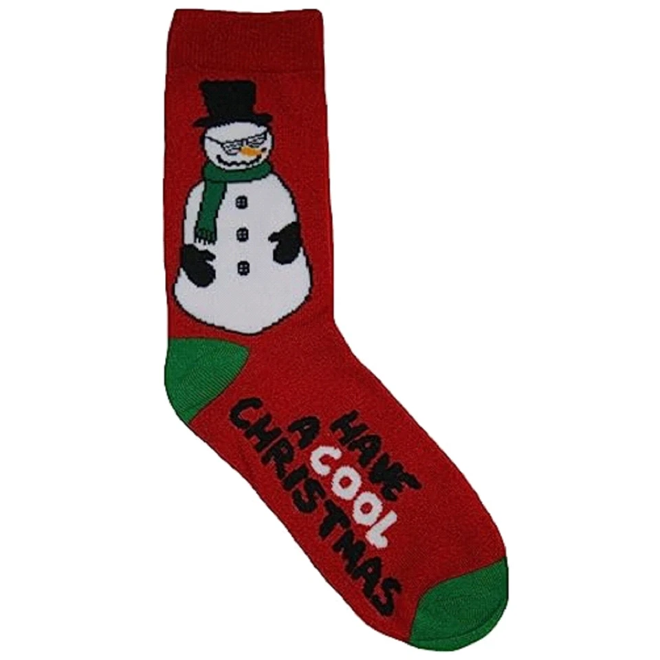 Holiday Christmas Snowman Red & Green Women's Socks - 9-11 - NWT - Image 1 of 3