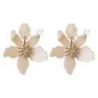 Boho Acrylic Dangle Earrings - Big Flowers  Drop Earring Women Fashion Jewelry