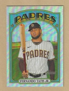 2021 Topps Heritage FERNANDO TATIS JR. #137 Chrome Refractor #'d 555/572 Padres - Picture 1 of 2