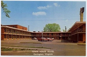 COVINGTON VA Town House Motel 1960s Cars Ford g postcard - Bild 1 von 1