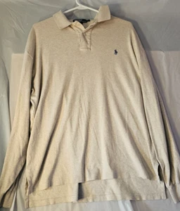 Polo Ralph Lauren Men's Long Sleeve Polo Grey Large - Picture 1 of 8