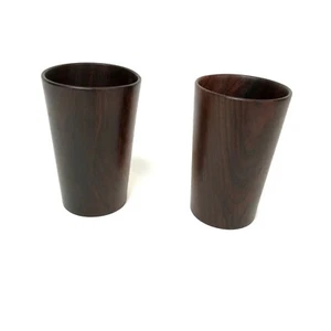 Echtholz Becher Tassen Becher 10 Unzen 2er Set - Bild 1 von 11