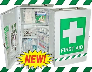 FIRST AID KIT - NATIONAL AUSTRALIA SAFEWORK WALL CABINET KIT +FREE ITEMS - Picture 1 of 5