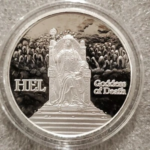 Norse God's HEL goddess of death Valkyrie 1 oz .999 silver PROOF with COA New! - Picture 1 of 6