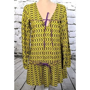 ANTIK BATIK "Slice Mini Dress" Boho Indie Hippie Beachy 100% Cotton Size Small - Picture 1 of 6