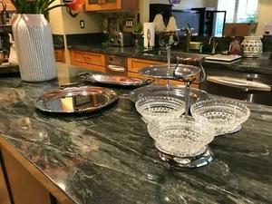 Vintage rare Kromex 4-piece serve ware set - mid century - never used - Picture 1 of 7