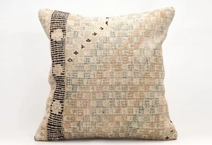 Kilim Pillow Cover, 20x20 in, Decorative Sofa Cushion, Handmade Boho Pillow - Picture 1 of 4