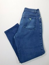 Vtg GUESS Georges Marciano Blue Wash Denim Jeans Men's 32x26 Hemmed Zip Fly USA 