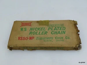 TSUBAKI NIB RS50-NP RS NICKEL PLATED ROLLER CHAIN 192Links 10 feet TRS-D-5=2IX7 - Picture 1 of 5