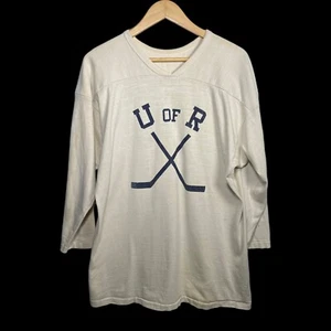 True Vintage 1970’s Russell Hockey U OF R Jersey University XL Sweatshirt - Picture 1 of 21