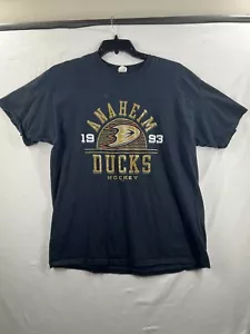 Vintage Jerzees Anaheim Ducks T-Shirt NHL 1993 Short Sleeve Mens Extra Large XL - Picture 1 of 10