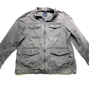 Chaqueta utilitaria Gap para hombre grande carbón cremallera completa cuello bolsillos manga larga - Imagen 1 de 14