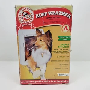 Ideal Pet Products Ruff Weather Small Dog Door Kit RWS 5" 9" White No Screws - Picture 1 of 10