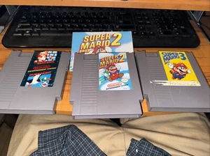 Super Mario Bros 1 2 3 - Nintendo NES - Trilogy Lot  Authentic Duck Hunt Booklet - Picture 1 of 15