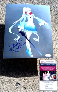 KARA EBERLE RWBY Weiss SIGNED 8X10 Photo JSA COA ANIME B - Picture 1 of 1