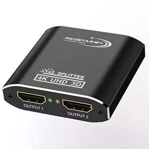 HDMI Splitter 4K@60Hz, 1 In 2 Out HDMI Verteiler Aluminium, unterstützt HDCP, 4K - Bild 1 von 7