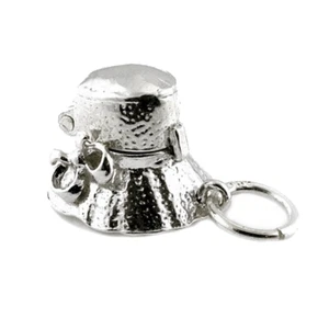 STERLING SILVER OPENING BEE IN BONNET CHARM - Picture 1 of 3