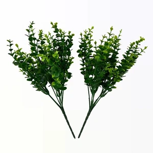 Set of 2 Artificial Eucalyptus Bushes 30cm - Decorative Foliage Home Decor - Picture 1 of 5