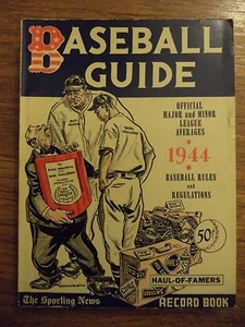 1944 SPORTING NEWS BASEBALL GUIDE AND RECORD BOOK BUCK NEWSOME BABE DAHLGREN  - Picture 1 of 10