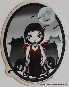 Decal Cats and Bats Window Sticker Bumper Fairy Biker - Picture 1 of 1