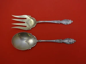 Raphael by Rogers & Hamilton Plate Silverplate Salad Set w/Goldwash - Picture 1 of 2