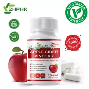 Vinagre de sidra de manzana apoyo inmunológico y control de peso 60 cápsulas 3000 mg - Imagen 1 de 9