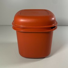 Tupperware MINI ICE CUBE Secchio Arancione Retrò Con Coperchio Beccuccio & BAR CUCINA