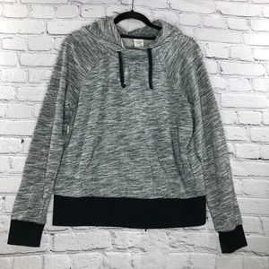 Abercrombie & Fitch Hoodie Women Large Gray Pullover Drawstring Comfort Casual - Picture 1 of 14