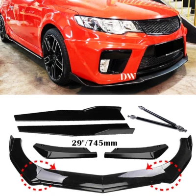 Front Bumper Lip Spoiler Splitter Side Skirt Rear Lip For Kia Forte Koup 10-17 - Image 1 of 4