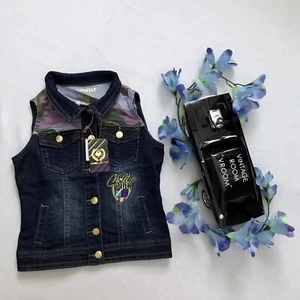 Violet & Pink NWT Vest Jean Jacket for Girls S (7/8) - Picture 1 of 8