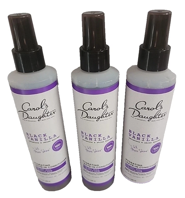 Lot of 3 Carol's Daughter Black Vanilla Leave In Conditioner Spray, Each 8 oz. - Image 1 of 1