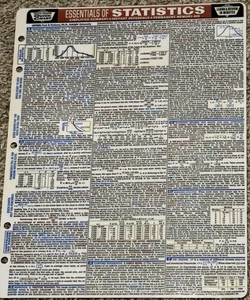 Data-Guide Quick Chart Essentials of Statistics Solid Plastic Punch Holes - Picture 1 of 4