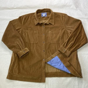 l.l.bean Wide Wale Cord Hemd Jacke Damen 3XL Sattelbraun 100% Baumwolle - Bild 1 von 18