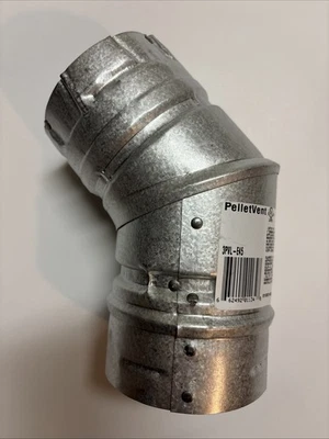 DURAVENT NEW!! DURA VENT pellet vent 45 Degree Elbow 3PVL-E45 3" inch. PelletVent