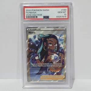 Pokemon Juego de Cartas Coleccionables Vivid Voltage Nessa Arte Completo Tarjeta Ultra Rara 183/185 PSA 10 Gemas Como Nueva - Imagen 1 de 2