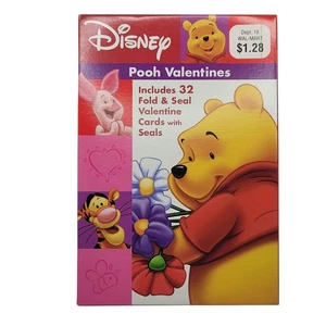 Disney Pooh Valentine's Day Cards - 32 Pack Sealed 8 designs - Picture 1 of 5