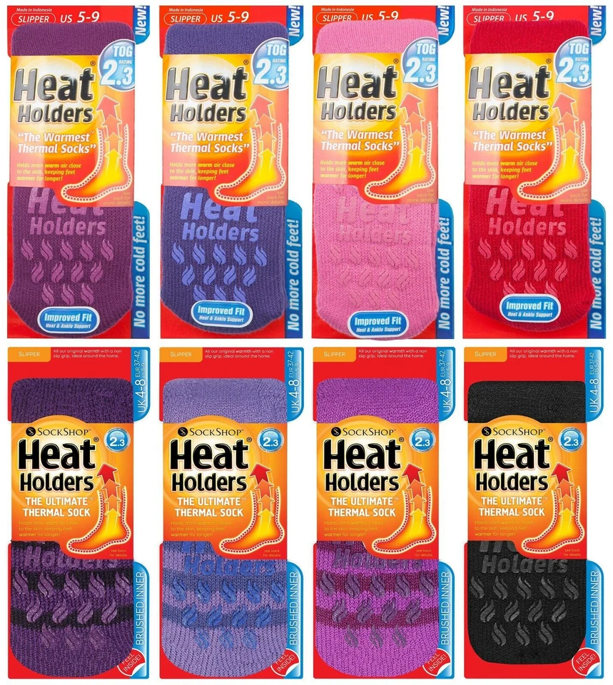 Heat Holders - Ladies Winter Non Slip Gripper Thermal Slipper Socks with Grips - Image 1 of 1