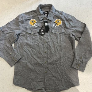 NFL Green Bay Packers x Darius Rucker Pearl Snap Shirt Mens L Gaucho Gray - Picture 1 of 5