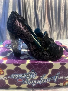 Irregular Choice Size 5 Purple Floral Gothic Perspex Heels - Picture 1 of 9