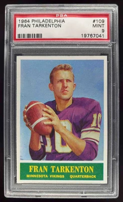 1964 Philadelphia #109 Fran Tarkenton PSA 9 - Image 1 of 2