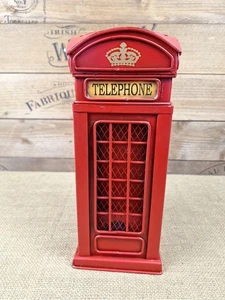 Caja de dinero decorativa de 29 cm de lata roja estilo británico para monedas telefónicas - Imagen 1 de 17