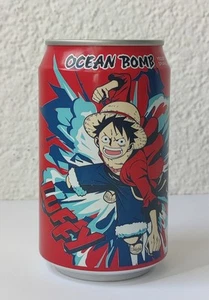 Empty Ocean Bomb soda can - One Piece Edition - Luffy - BOTTOM opened (Taiwan) - Picture 1 of 7