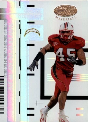 2005 Leaf Certified Materials Mirror White #154 Shawne Merriman /150 - FB - Image 1 of 2