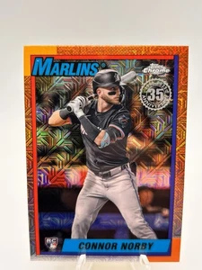 2025 Topps Series 1 CONNOR NORBY RC Silver Pack Mojo Refractor Marlins - Bild 1 von 2