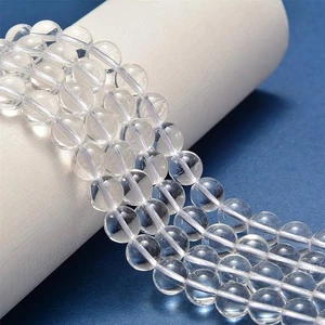 5mm Round Clear Quartz Stone Beads White - Picture 1 of 8
