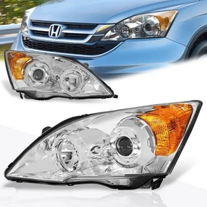 For 07-11 Honda CRV Projector Headlight Replacement Chrome Housing Amber Corner - Picture 1 of 8