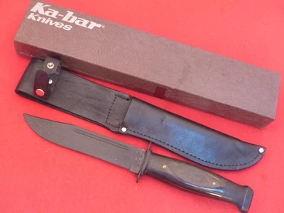 Cuchillo de combate KA-BAR Kabar EE. UU. 1209 como nuevo en caja parkerizado Vietnam hoja fija Foto 1 de 4