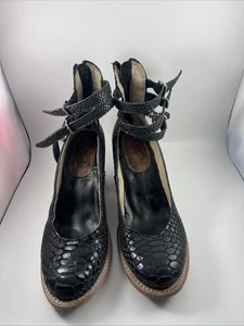 Freebird by Steven Randi Damen-Bootie schwarz Schlangenleder Reißverschluss 9 - Bild 1 von 9